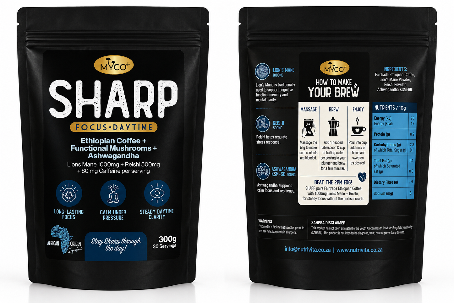 Myco+ SHARP Lion's Mane Coffee — Focus & Resilience
