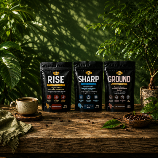 Myco+ Daily Ritual Bundle — RISE + SHARP + GROUND