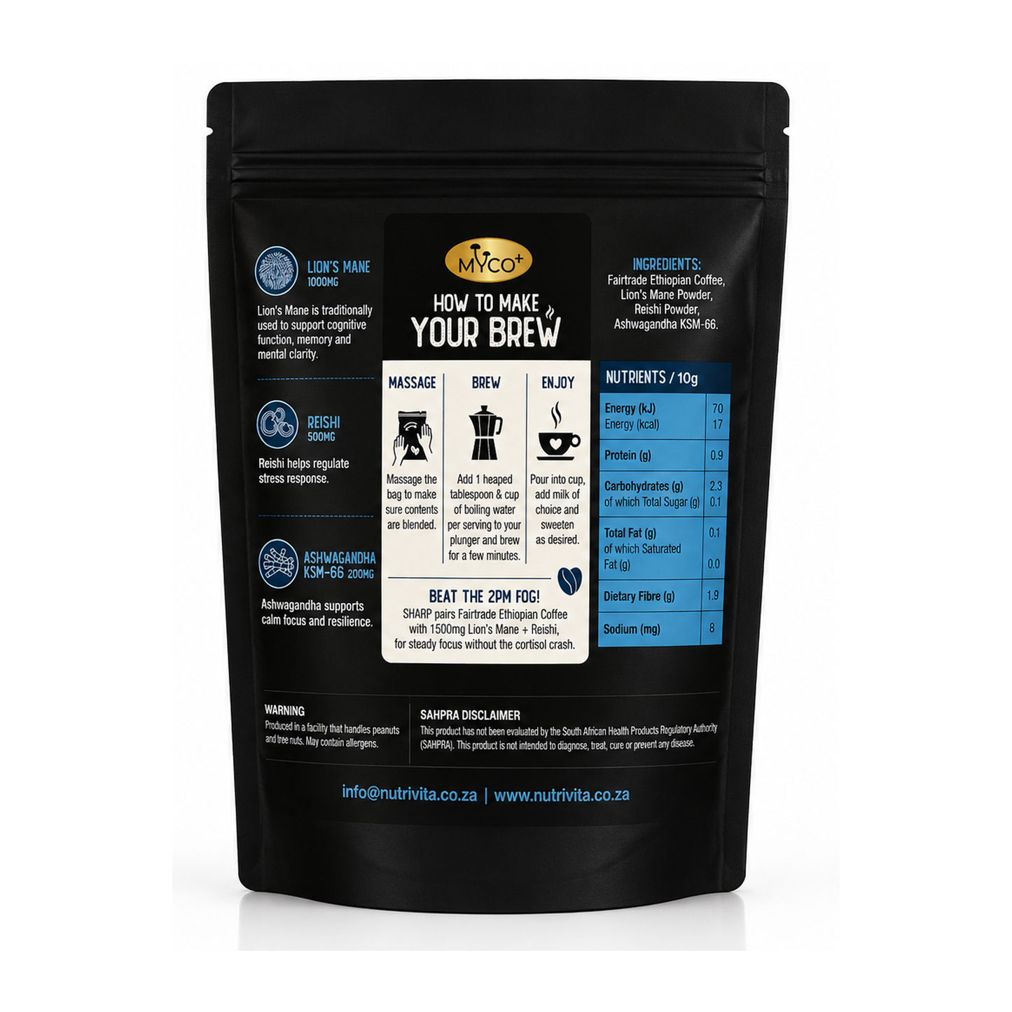 Myco+ SHARP Lion's Mane Coffee — Focus & Resilience