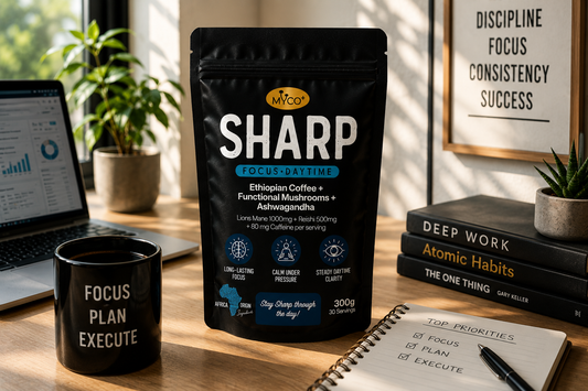 Myco+ SHARP Lion's Mane Coffee — Focus &amp; Resilience